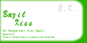 bazil kiss business card